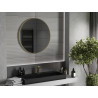 Mexen Loft round bathroom mirror 85 cm, brushed gold frame - 9850-085-085-000-50
