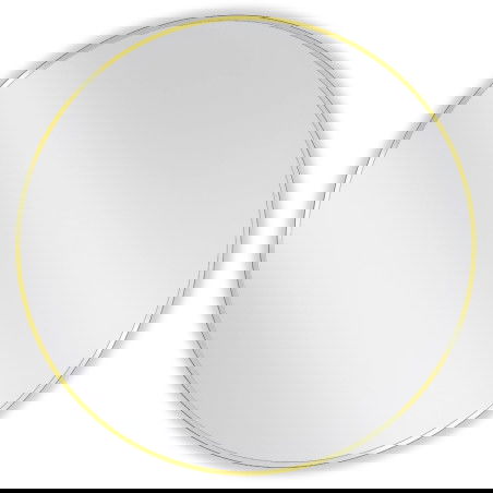 Mexen Loft bathroom round mirror 95 cm, gold frame - 9850-095-095-000-50