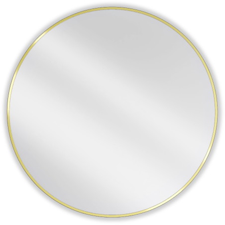 Mexen Loft Round bathroom mirror 95 cm, brushed gold frame - 9850-095-095-000-50