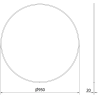 Mexen Loft bathroom round mirror 95 cm, gold frame - 9850-095-095-000-50