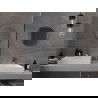Mexen Loft bathroom mirror round 40 cm, inox frame - 9850-040-040-000-10