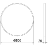 Mexen Loft bathroom mirror round 50 cm, inox frame - 9850-050-050-000-10