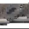 Mexen Loft bathroom mirror round 60 cm, inox frame - 9850-060-060-000-10