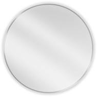 Mexen Loft 80 cm round bathroom mirror, inox frame - 9850-080-080-000-10