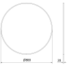 Mexen Loft 80 cm round bathroom mirror, inox frame - 9850-080-080-000-10
