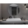 Mexen Loft round bathroom mirror 100 cm, inox frame - 9850-100-100-000-10