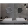 Mexen Loft round bathroom mirror 30 cm, white frame - 9850-030-030-000-20