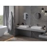 Mexen Loft round bathroom mirror 30 cm, white frame - 9850-030-030-000-20