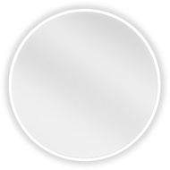 Mexen Loft bathroom mirror round 40 cm, white frame - 9850-040-040-000-20