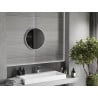 Mexen Loft round bathroom mirror 40 cm, white frame - 9850-040-040-000-20