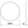 Mexen Loft round bathroom mirror 50 cm, white frame - 9850-050-050-000-20