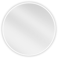 Mexen Loft round bathroom mirror 60 cm, white frame - 9850-060-060-000-20