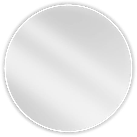 Mexen Loft round bathroom mirror 90 cm, white frame - 9850-090-090-000-20