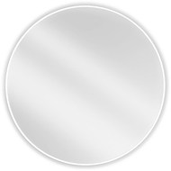 Mexen Loft round bathroom mirror 90 cm, white frame - 9850-090-090-000-20