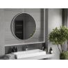Mexen Loft round bathroom mirror 90 cm, white frame - 9850-090-090-000-20