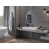 Mexen Loft round bathroom mirror 90 cm, white frame - 9850-090-090-000-20