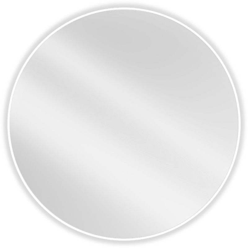 Mexen Loft round bathroom mirror 100 cm, white frame - 9850-100-100-000-20