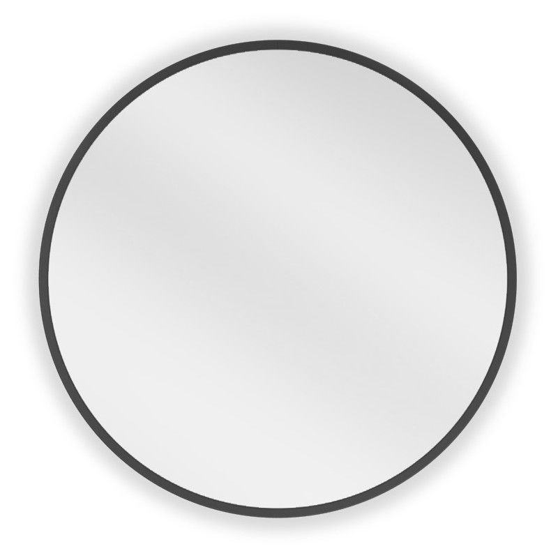Mexen Loft round bathroom mirror 35 cm, black frame - 9850-035-035-000-70