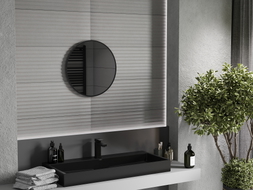 Mexen Loft bathroom mirror round 45 cm, black frame - 9850-045-045-000-70