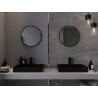 Mexen Loft Round Bathroom Mirror 55 cm, Black Frame - 9850-055-055-000-70