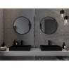 Mexen Loft bathroom mirror round 60 cm, black frame - 9850-060-060-000-70