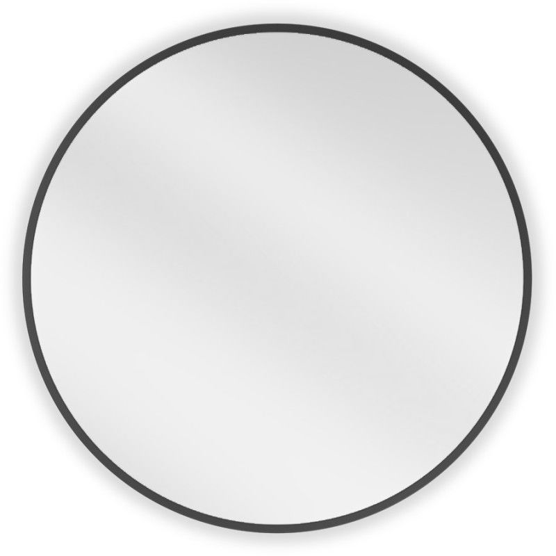 Mexen Loft bathroom mirror round 65 cm, black frame - 9850-065-065-000-70