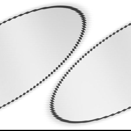 Mexen Loft bathroom mirror round 65 cm, black frame - 9850-065-065-000-70