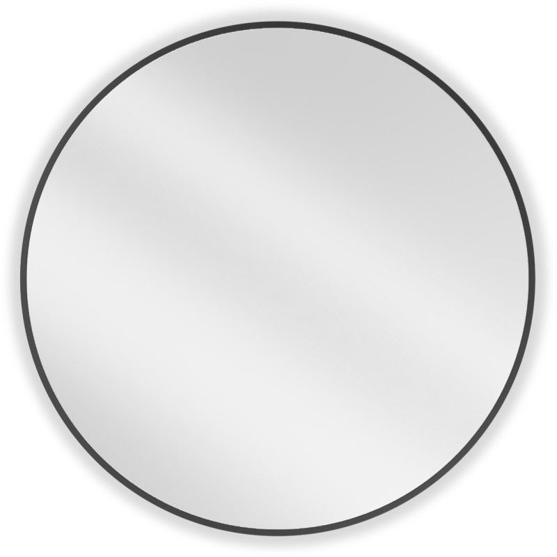 Mexen Loft bathroom mirror round 85 cm, black frame - 9850-085-085-000-70