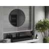 Mexen Loft round bathroom mirror 85 cm, black frame - 9850-085-085-000-70