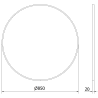 Mexen Loft round bathroom mirror 85 cm, black frame - 9850-085-085-000-70