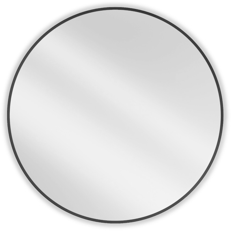 Mexen Loft bathroom mirror round 95 cm, black frame - 9850-095-095-000-70