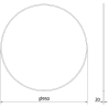 Mexen Loft round bathroom mirror 95 cm, black frame - 9850-095-095-000-70