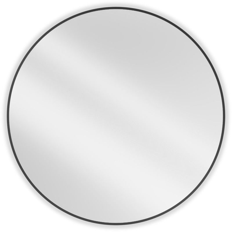Mexen Loft bathroom mirror round 100 cm, black frame - 9850-100-100-000-70