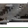 Mexen Loft bathroom mirror round 100 cm, black frame - 9850-100-100-000-70