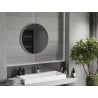 Mexen Loft round bathroom mirror 70 cm, inox frame - 9850-070-070-000-10
