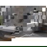 Mexen Loft bathroom mirror round 70 cm, inox frame - 9850-070-070-000-10