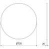 Mexen Loft Round bathroom mirror 75 cm, brushed gold frame - 9850-075-075-000-50