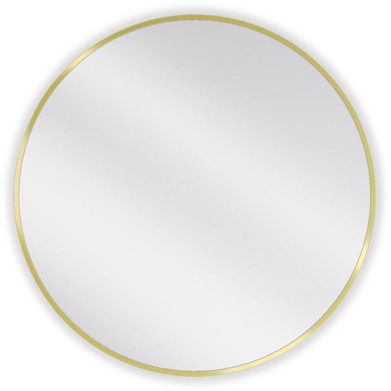 Mexen Loft round bathroom mirror 70 cm, gold frame - 9850-070-070-000-50