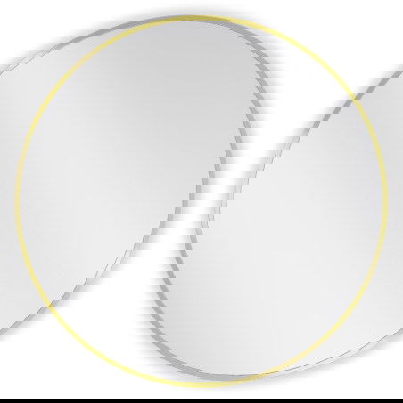 Mexen Loft round bathroom mirror 70 cm, gold frame - 9850-070-070-000-50
