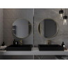 Mexen Loft Round bathroom mirror 70 cm, brushed gold frame - 9850-070-070-000-50