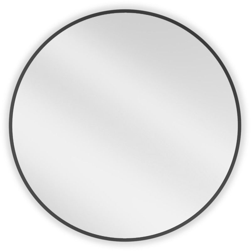 Mexen Loft round bathroom mirror 70 cm, black frame - 9850-070-070-000-70