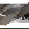 Mexen Loft bathroom mirror round 100 cm, inox frame - 9850-100-100-000-10