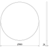 Mexen Loft round bathroom mirror 90 cm, white frame - 9850-090-090-000-20