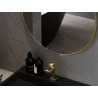 Mexen Loft Round bathroom mirror 30 cm, brushed gold frame - 9850-030-030-000-50