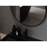 Mexen Loft bathroom mirror round 95 cm, black frame - 9850-095-095-000-70