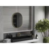 Mexen Loft oval bathroom mirror 70 x 50 cm, gold frame - 9851-070-050-000-50