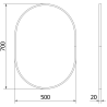 Mexen Loft oval bathroom mirror 70 x 50 cm, gold frame - 9851-070-050-000-50
