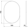 Mexen Loft oval bathroom mirror 70 x 50 cm, black frame - 9851-070-050-000-70