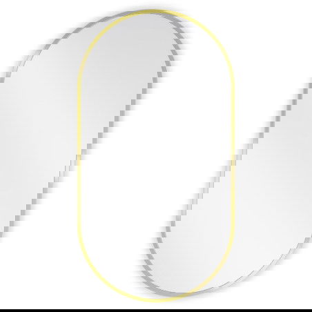 Mexen Loft bathroom oval mirror 75 x 40 cm, gold frame - 9851-075-040-000-50