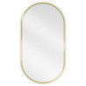 Mexen Loft oval bathroom mirror 75 x 40 cm, brushed gold frame - 9851-075-040-000-50